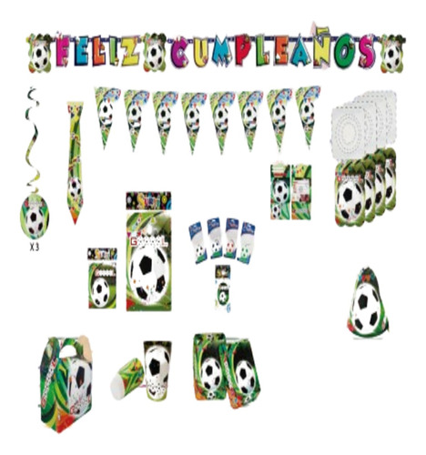 Kit Fiesta Decoración Fútbol X 12