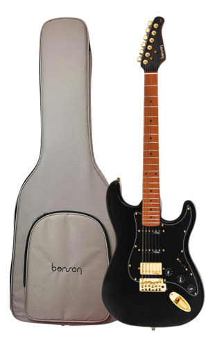 Guitarra Benson Stratocaster Hardyseries 902 Blackgold + Bag