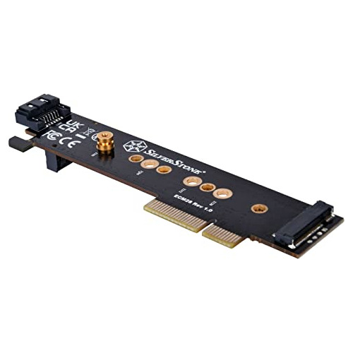 Tarjeta Adaptadora Silverstone Ecm28 Pcie X4 De Perfil ...