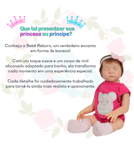 Bebê Reborn Boneca Fio A Fio Lívia Com Enxoval Completo