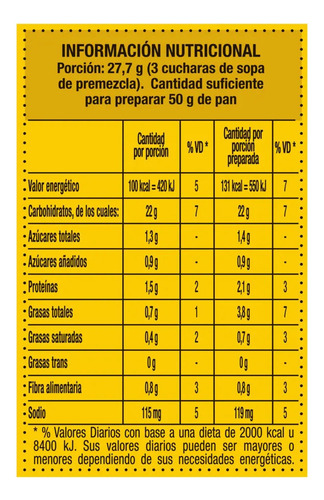 Maizena Premezcla De Almidón Con Semillas 500 G