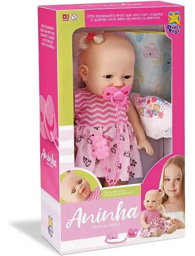 Boneca Aninha Dorme Dorme Diver Toys Ref 8164