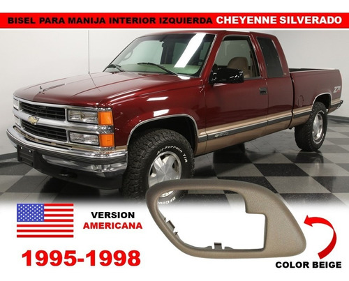 Bisel De Manija Interior Izq Cheyenne Silverado Beige 95-98