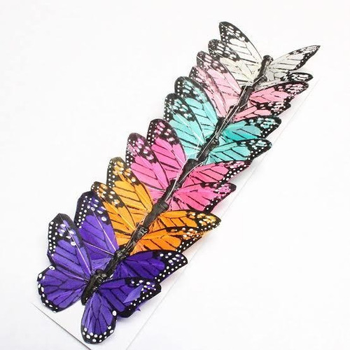 Paquete De 12 Mariposas Decorativas Pastel, 9 Cm