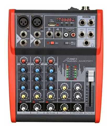 Audio2000's Amx7303- Mezclador De Audio Profesional,