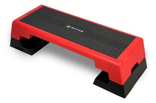 Banco Step Regulable 3 Niveles Active Training Supergym Color Rojo y Negro