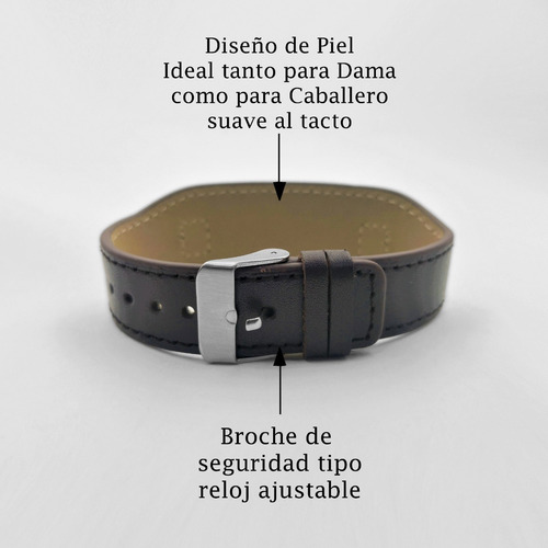 Imagen 5 de 10 de Pulsera Acero Y Piel Personalizada Grabado Láser 1172