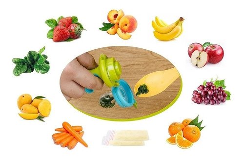 Chupon Mordedera Para Fruta 2 En 1 Funcion Giratoria