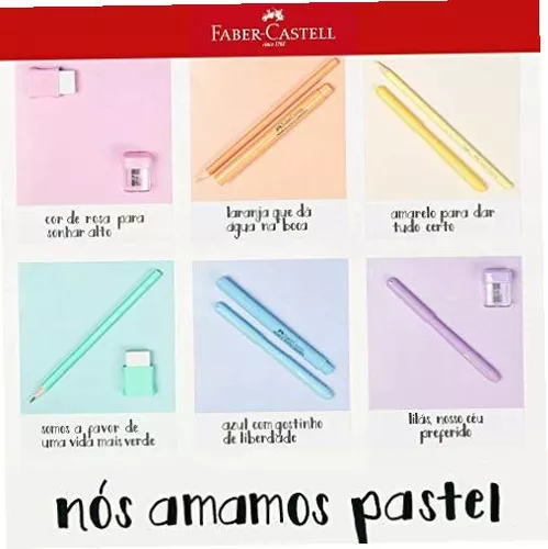 Colores Faber-Castell Pastel Triangulares x 10 