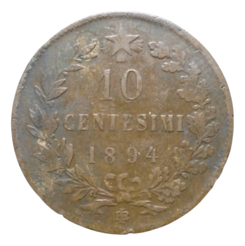 Nvs-moneda Italia 10 Centesimi 1894 - Rt2#2 (Usado)
