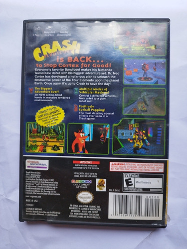 Crash Bandicoot The Wrath Of Cortex Nintendo Gamecube (Usado)