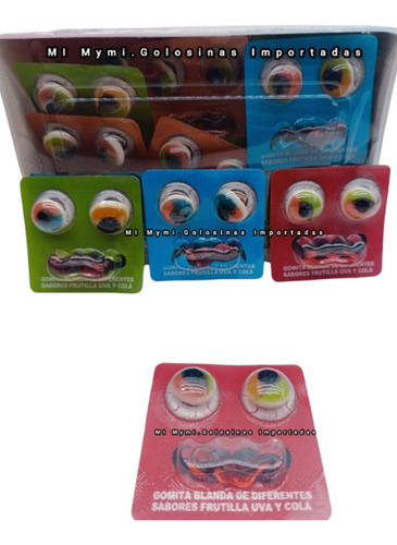 Gomitas Ojitos + Bigote X 30u Golosinas Importadas,cumpleaño