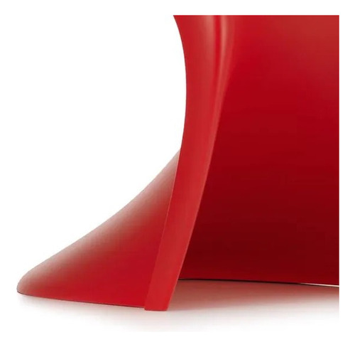 Silla Moderna Para Comedor Estilo Panton Juego De 2 Estructura de la silla Rojo Diseño de la tela Liso