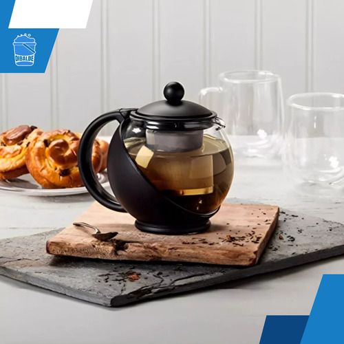 Chaleira Bule De Vidro Chá Com Infusor Inox 700ml