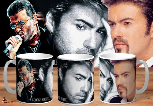 Taza De Ceramica George Michael Conmemorativa 4k Art