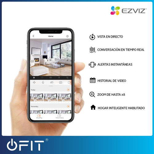 Imagen 4 de 7 de Camara Seguridad Ip Wifi Ezviz Hd Interior Vision Nocturna