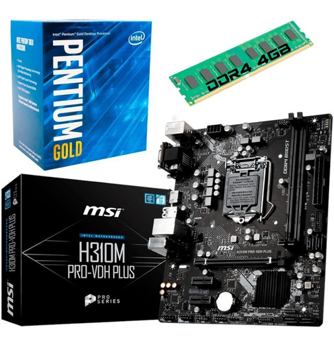  Combo Actualizacion Pentium Gold G5400 Mother H310 4gb Ddr4