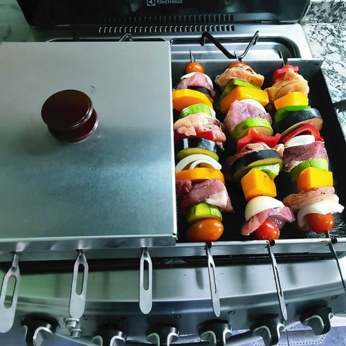 Brochettera Para Cocina De Acero Inox. + Bifera De Regalo