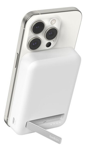 Batería Portátil Magnética 10 000 Mah Con Qi2 Belkin Blanca Color Blanco