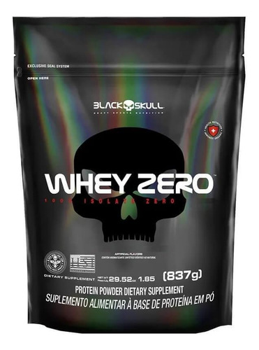 Whey Zero Refil (837g) - Sabor: Baunilha.