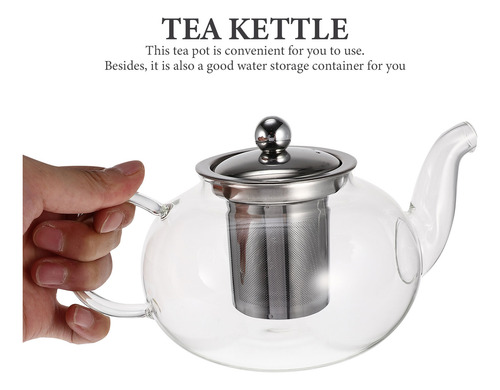 Tetera Con Infusor, Tetera Transparente, Recipiente De Té De
