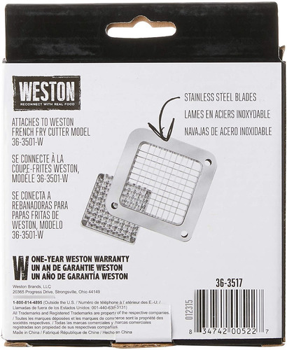 Imagen 4 de 4 de Rebanadora Weston Carne Charcutería Disco 190mm 200w Acero