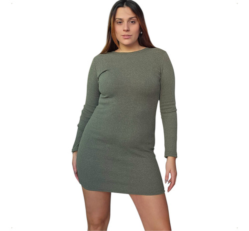 Vestido Morley Lanilla Abrigado,sexy Talle Grande Mc
