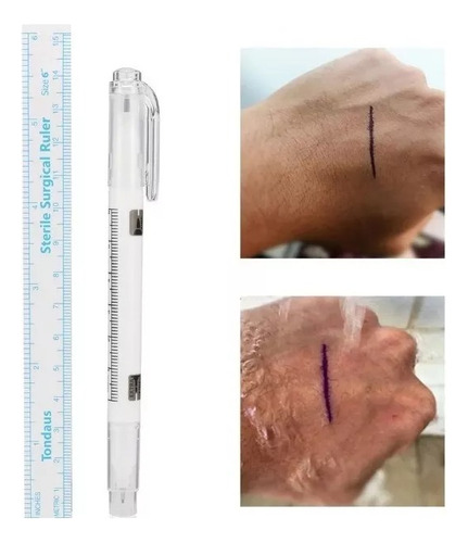 Marcador Diseño Rellenado Cejas Pigmento Microblading 2 En 1
