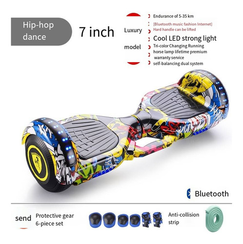 Patineta Electrica Hoverboard Led Y Bluetooth