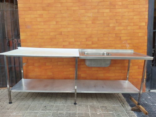 Pia Industrial Inox Tampo Polietileno (Usado)