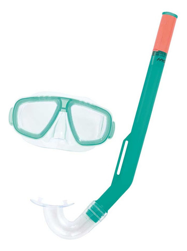 Kit De Mergulho Infantil Bestway Com Mã¡scara E Snorkel Cor Verde