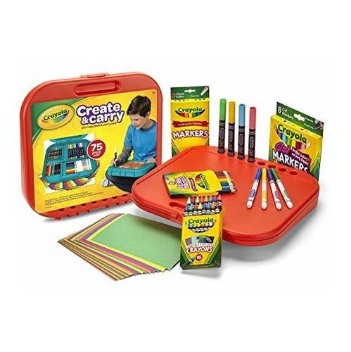Crayola Create N Carry 75pc Art Kit Art Gift Para Niños De