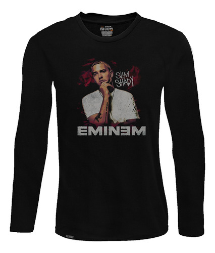 Camiseta Manga Larga Hombre Eminem Rap Música Lbo2