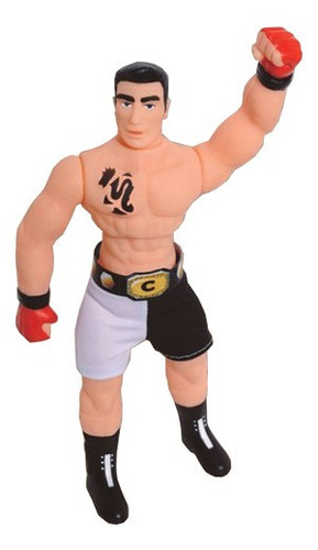 Kit 02 Bonecos Combate Mma Vinil - Adijomar ( Branco+negro)