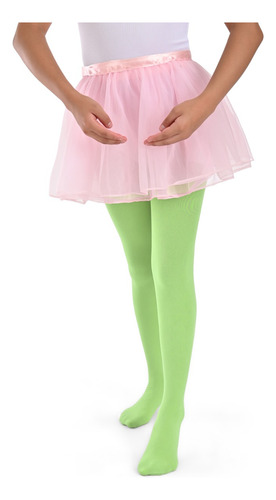 18 Pack Mallas De Nylon Niña Suaves Disfraces Colores, Moda Verde Limón 0-1 Meses