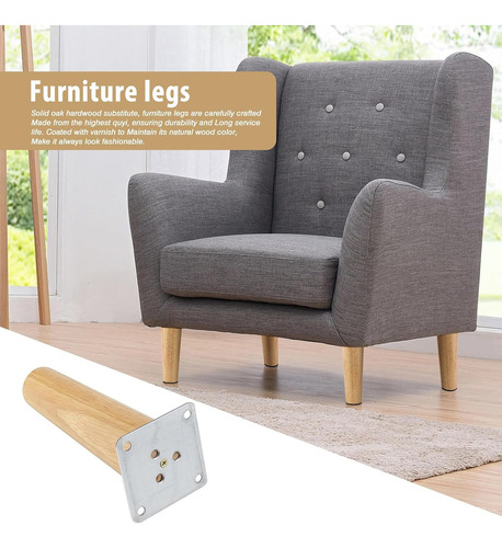 4u Pies De Apoyo De Madera Maciza Para Muebles 20cm