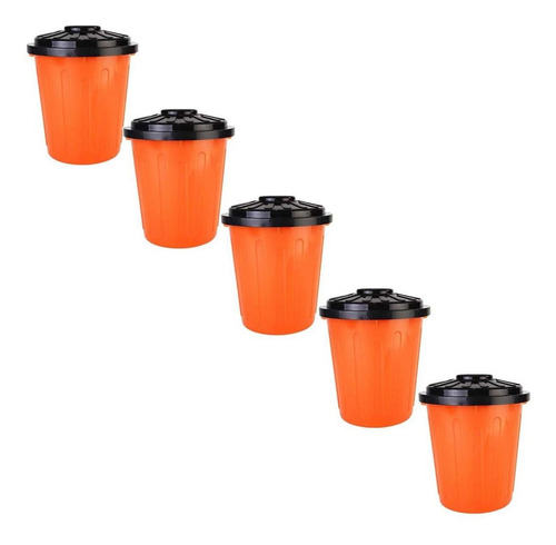 Canasto Recolector Para Agua, Mxrgy-005, 5 Pzs, 7.5lts, Poli Color Naranja