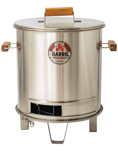 Barril Asador/ahumador/bbq Pequeño Acero Inox Con Accesorios