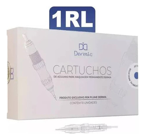 10 Agulha Dermia Plume Easy Click Rosca 1rl 0.20mm 1 Ponta