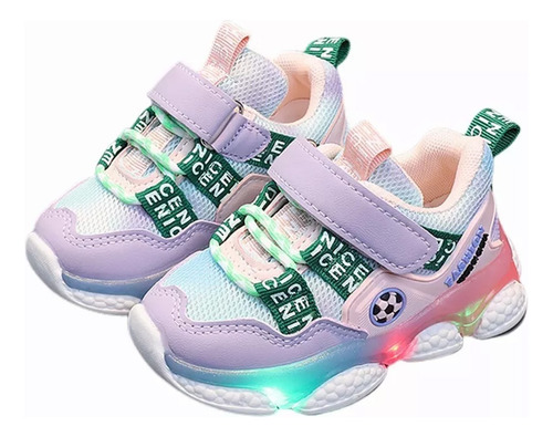 Zapatos De Tenis Deportivos Para Niños Transpirables Con Luz
