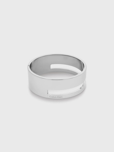 Brazalete Sculptural Plateado Calvin Klein