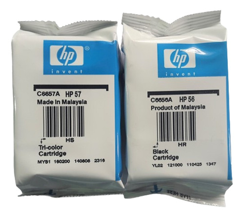 Combo Cartuchos Hp 56 + 57 Originales Blister Oem