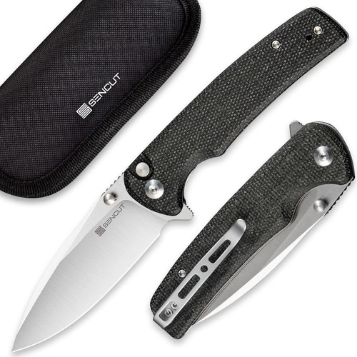 Sencut Sachse Pocket Knife Folding Knife For Edc, Black Mica