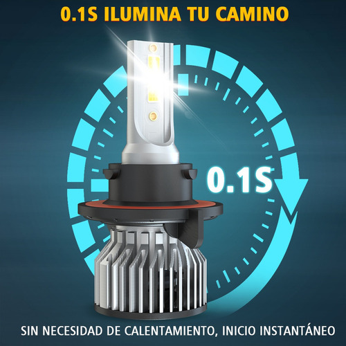 ... H13/9008 Faro Led Luz Alta / Baja+h10 Kit De Luz