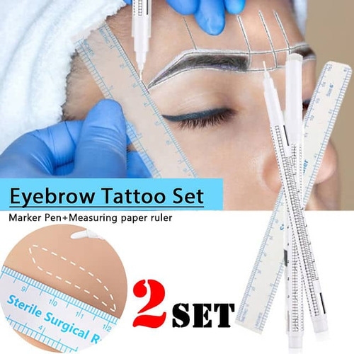 Lapiz Marcador Guía Tattoo Cejas Guía Para Microblanding 