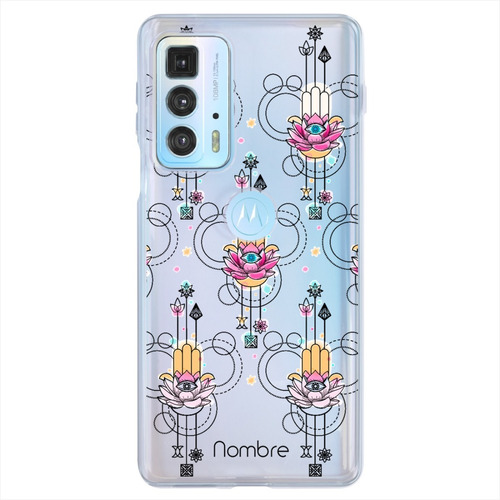 Funda Motorola Mano Fátima Antigolpes Personalizada Nombre