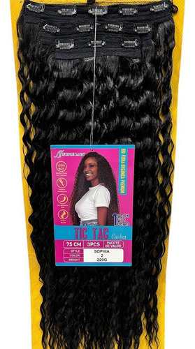 Cabelo Organico Premium Tic Tac 3 Telas Castanho Escuro 02