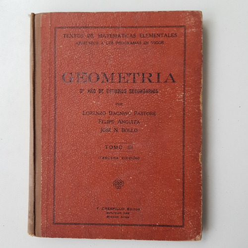 Libro Geometria 3° Año De Estudio Sec Dagnino