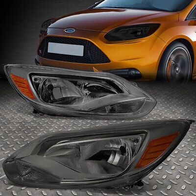 Pair Smoked Housing Amber Side Headlight+6000k Hid Led B Oad