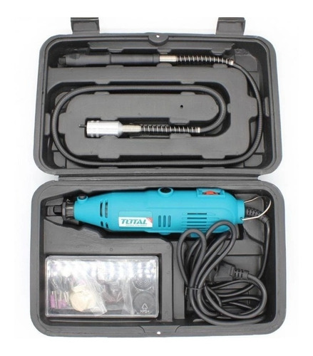 Imagen 5 de 9 de Mini Torno Minitorno Total 130w Tripa Flexible 100 Accesorios Maletin Total TG501032 130 W